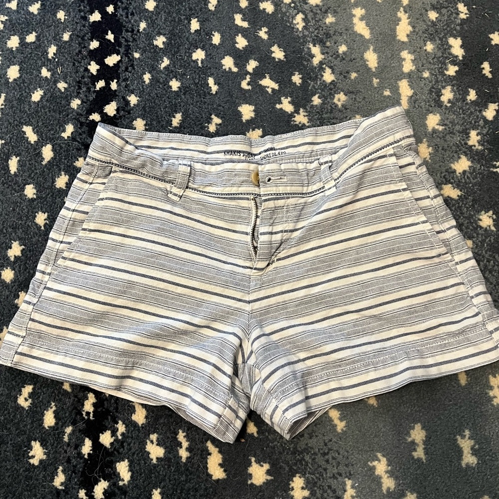 Blue and white striped GAP shorts